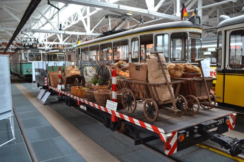 Stuttgart villamos múzeum Straßenbahnwelt teherkocsi